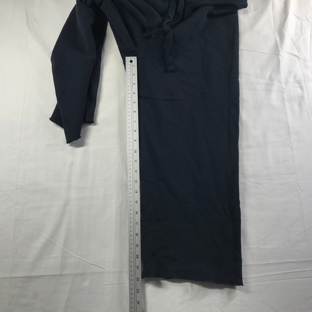 Frank & Eileen Tee Lab Black Cotton Wide Leg Cropped Sweatpants Womens Large - Picture 4 of 7